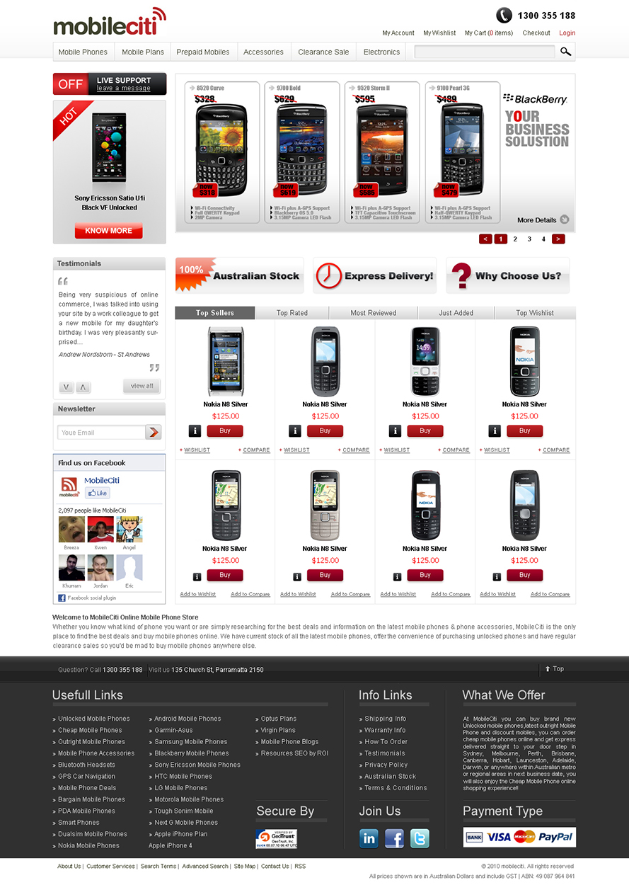 Web Design by Tebu Kurian for Mobileciti | Design #134108