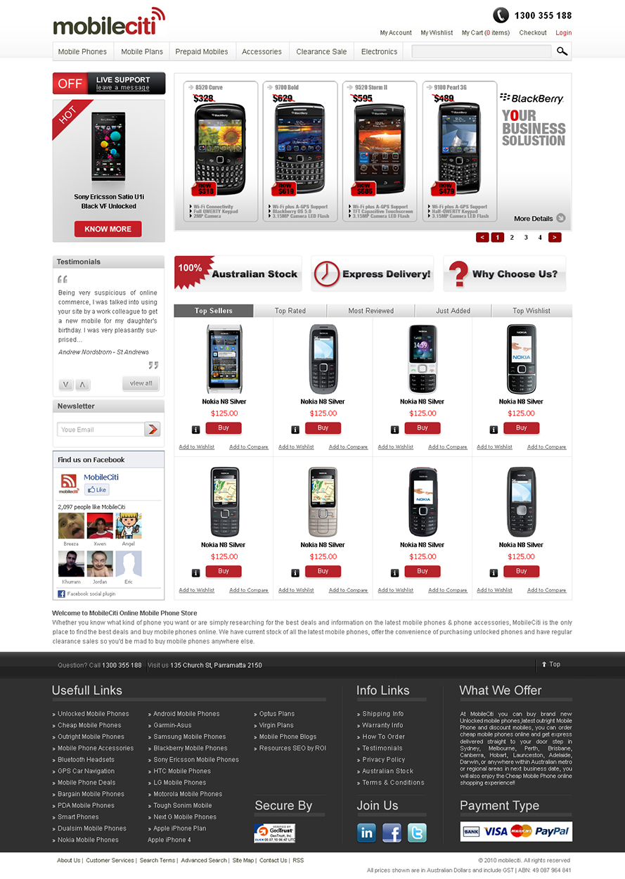 Web Design by Tebu Kurian for Mobileciti | Design: #140716