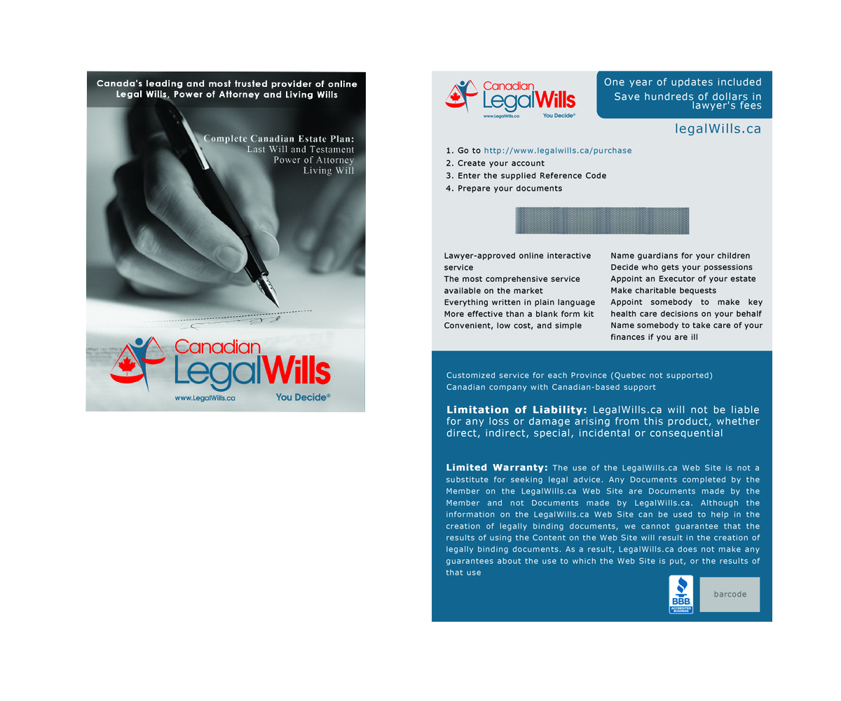 Packaging Design by Tharushi for Canadian Legal Wills | Design #3900165