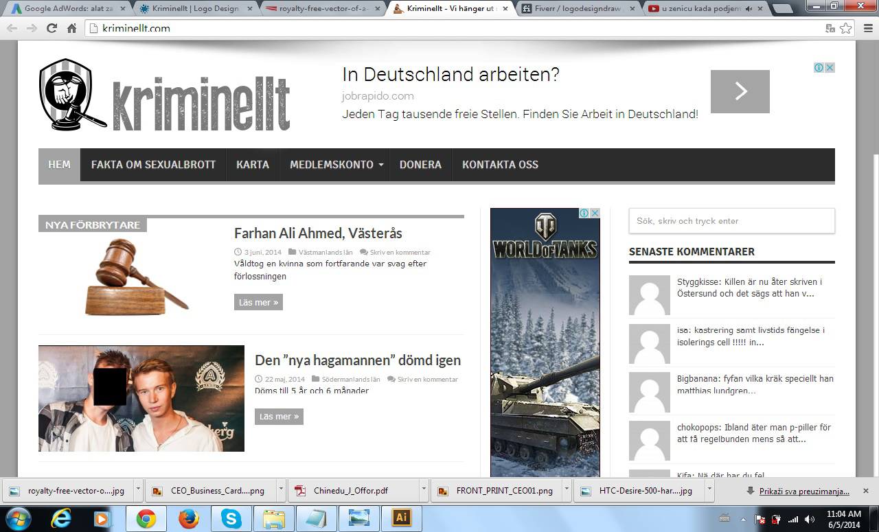 Logo Design by Guglastican for Kriminellt | Design #3868766