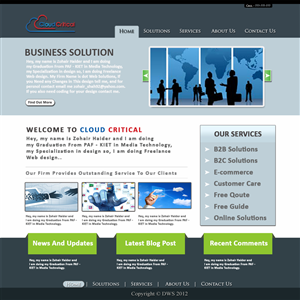 Web Design by Zohair Shah for this project | Design: #1102466