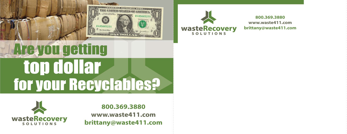 Postcard Design by red rocket creative for Waste Recovery Solutions | Design #3891072