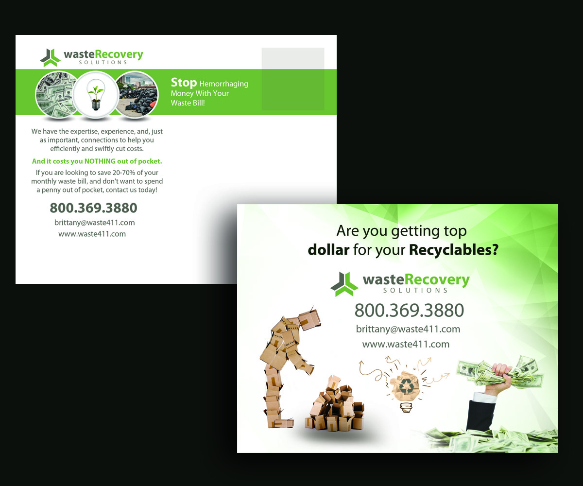 Postcard Design by uk for Waste Recovery Solutions | Design #3879174