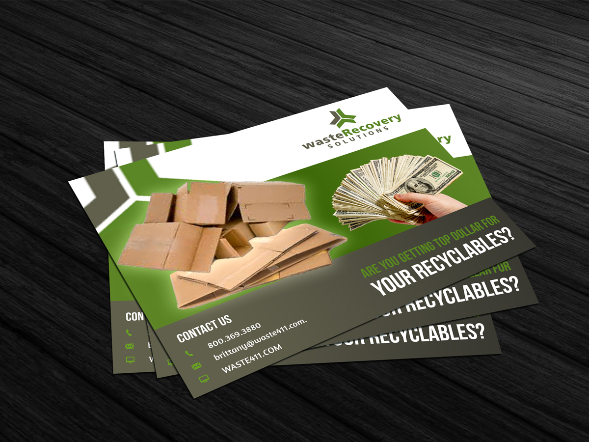 Postcard Design by CinqSnipe for Waste Recovery Solutions | Design: #3879798