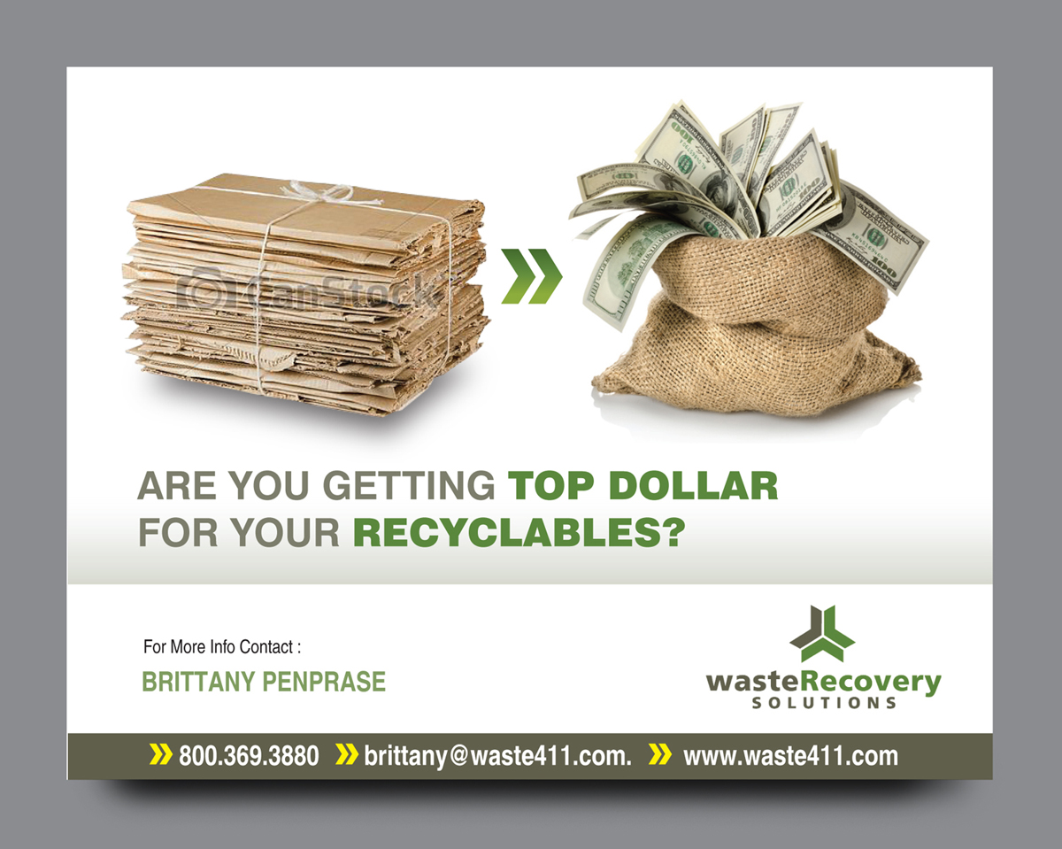 Postcard Design by rkailas for Waste Recovery Solutions | Design #3888969