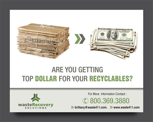Postcard Design by rkailas for Waste Recovery Solutions | Design: #3888983