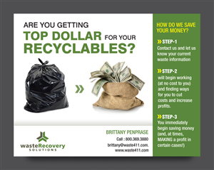 Postcard Design by rkailas for Waste Recovery Solutions | Design: #3889080