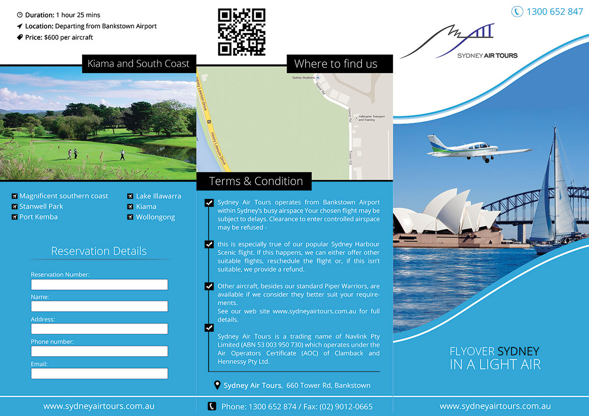 Design de Brochure par Tariq Shamim pour Sydney Air Tours | Design #3897230