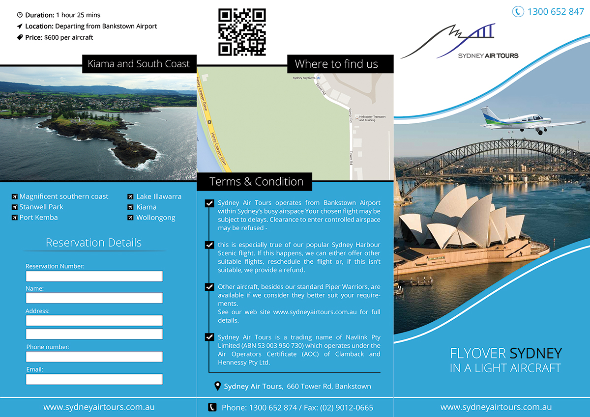 Brochure Design by Tariq Shamim for Sydney Air Tours | Design #3909884