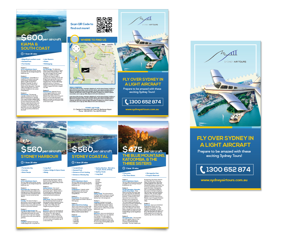 Diseño de Brochure por itscarlo para Sydney Air Tours | Diseño #3888395
