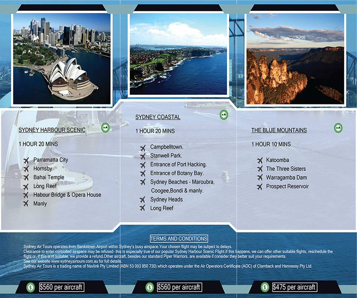 Diseño de Brochure por smitasingh para Sydney Air Tours | Diseño #3904749