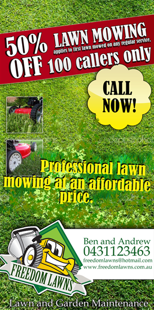 Design de Flyer par TheBrandStamper pour Freedom Lawns | Design #1032786