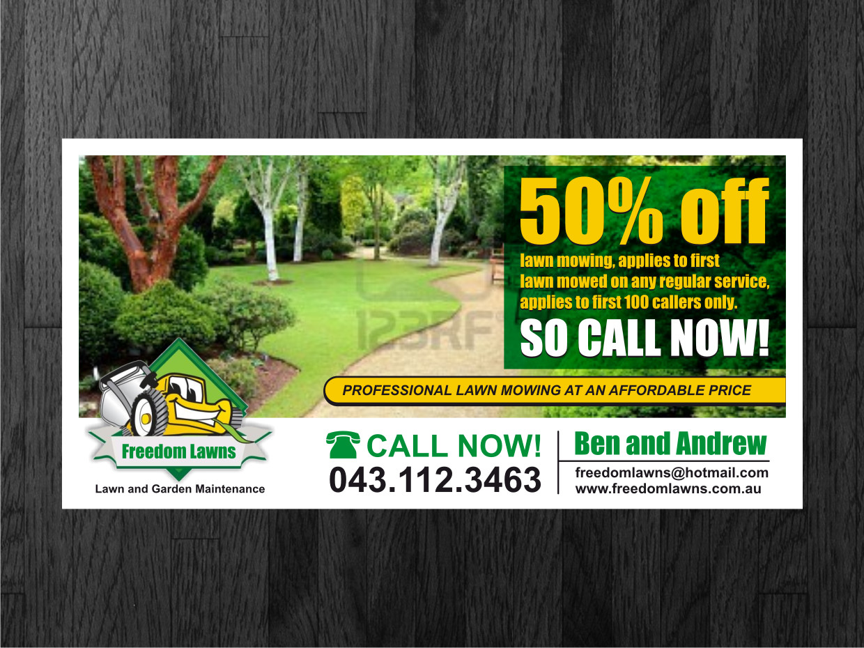 Flyer-Design von Atvento Graphics für Freedom Lawns | Design #1052815