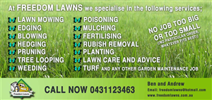 Flyer Design by Sandy for Freedom Lawns | Design: #1053156