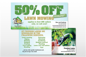 Flyer Design by kek balna for Freedom Lawns | Design: #1047341