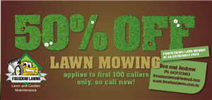 Flyer Design by kek balna for Freedom Lawns | Design: #1047346
