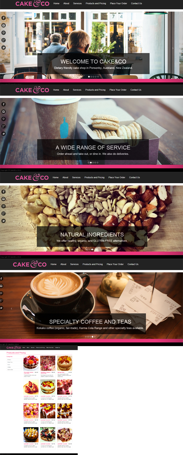 Diseño Web por markgraphics.ja para Cake & Co | Diseño #4890059