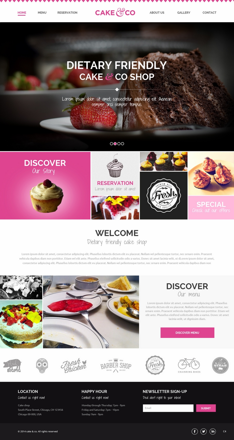 Web Design by pb for Cake & Co | Design #4854086