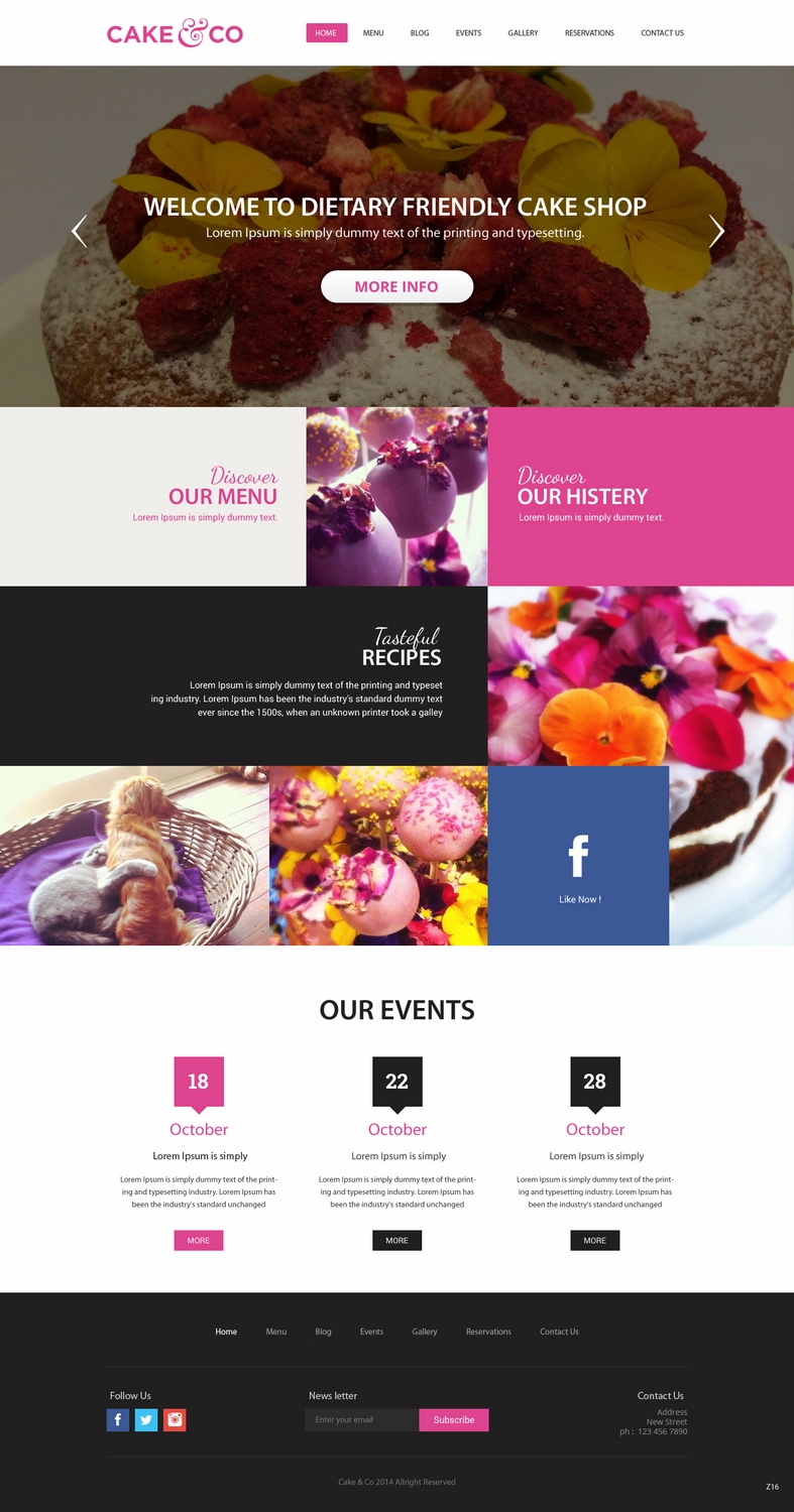Web Design by pb for Cake & Co | Design #4854097