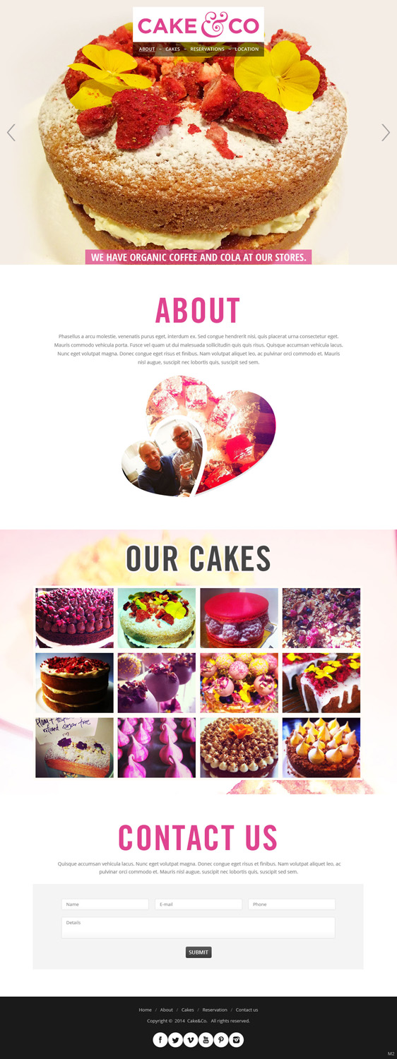 Web Design by pb for Cake & Co | Design #4854115