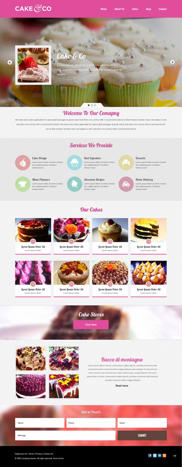Web Design by pb for Cake & Co | Design #4855613