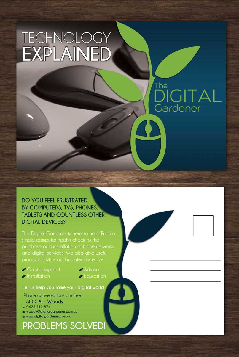 Postcard Design by ESolz Technologies for The Digital Gardener | Design #3867475