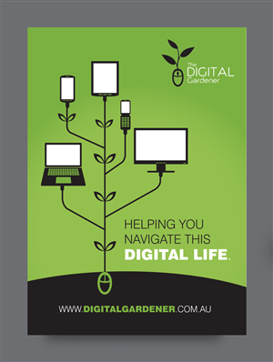 The Digital Gardener Marketing Postcard | Postcard Design by rkailas
