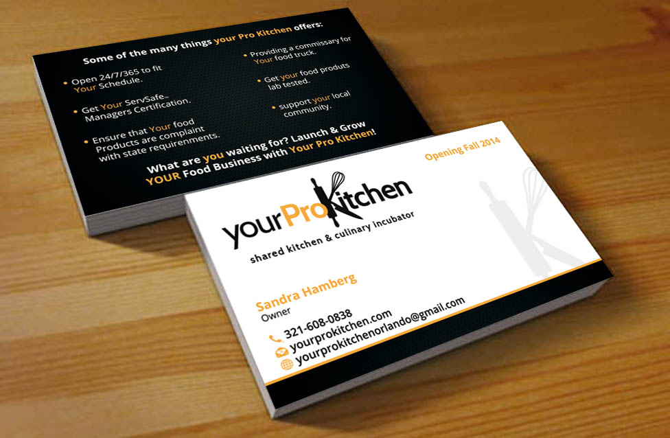 Visitenkarten-Design von Hardcore Design für Your Pro Kitchen Orlando | Design #3904839