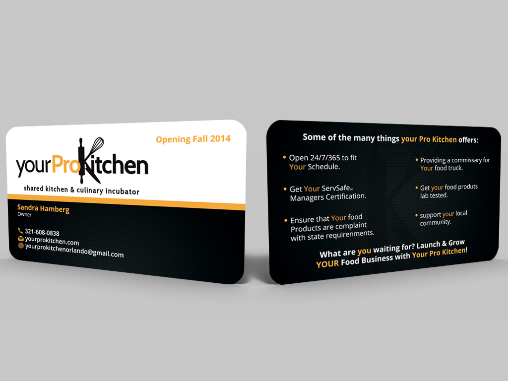 Visitenkarten-Design von Hardcore Design für Your Pro Kitchen Orlando | Design #3904841