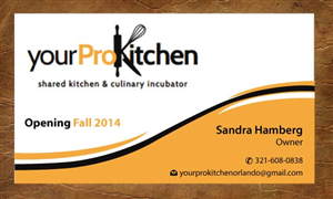 Business Card Design by Sandy1155 for Your Pro Kitchen Orlando | Design: #3874166