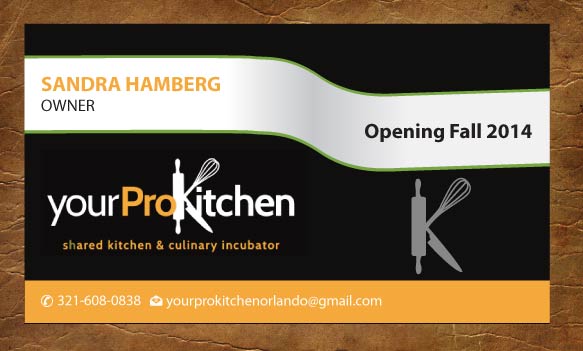 Business Card Design by Sandy1155 for Your Pro Kitchen Orlando | Design #3874177