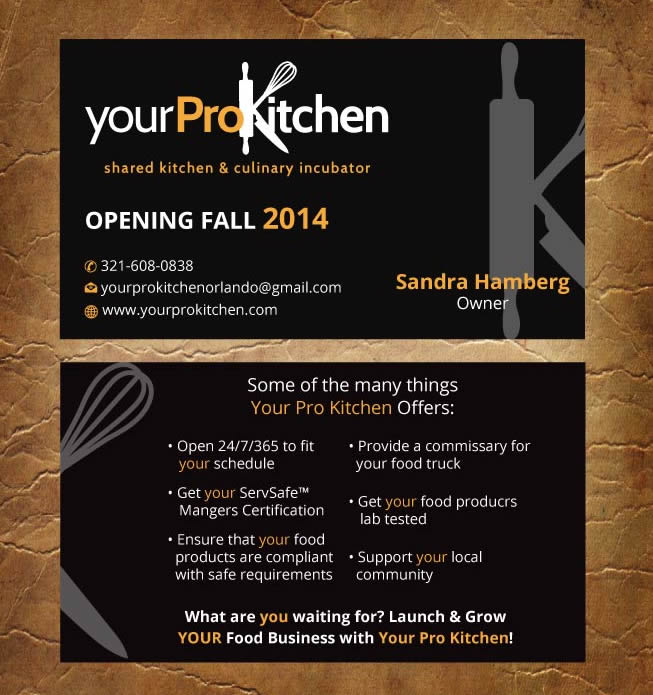 Visitenkarten-Design von Sandy1155 für Your Pro Kitchen Orlando | Design #3884365