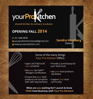Visitenkarten-Design von Sandy1155 für Your Pro Kitchen Orlando | Design: #3884365