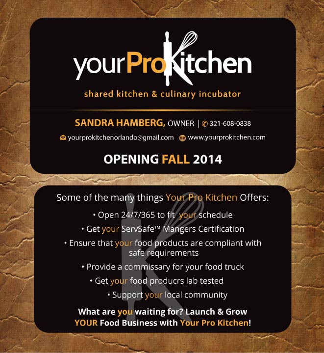 Visitenkarten-Design von Sandy1155 für Your Pro Kitchen Orlando | Design #3884394