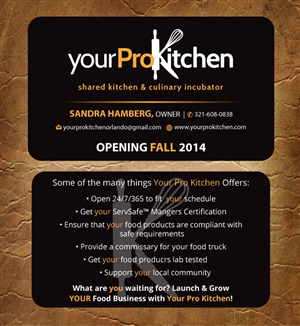 Visitenkarten-Design von Sandy1155 für Your Pro Kitchen Orlando | Design: #3884394