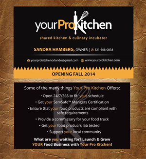Business Card Design by Sandy1155 for Your Pro Kitchen Orlando | Design: #3884448