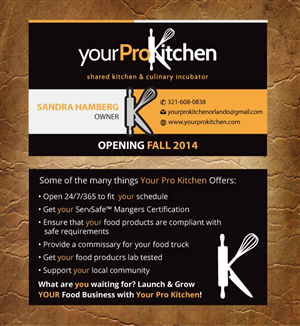 Business Card Design by Sandy1155 for Your Pro Kitchen Orlando | Design: #3884458