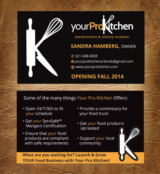 Design de Carte de Visite par Sandy1155 pour Your Pro Kitchen Orlando | Design #3884859