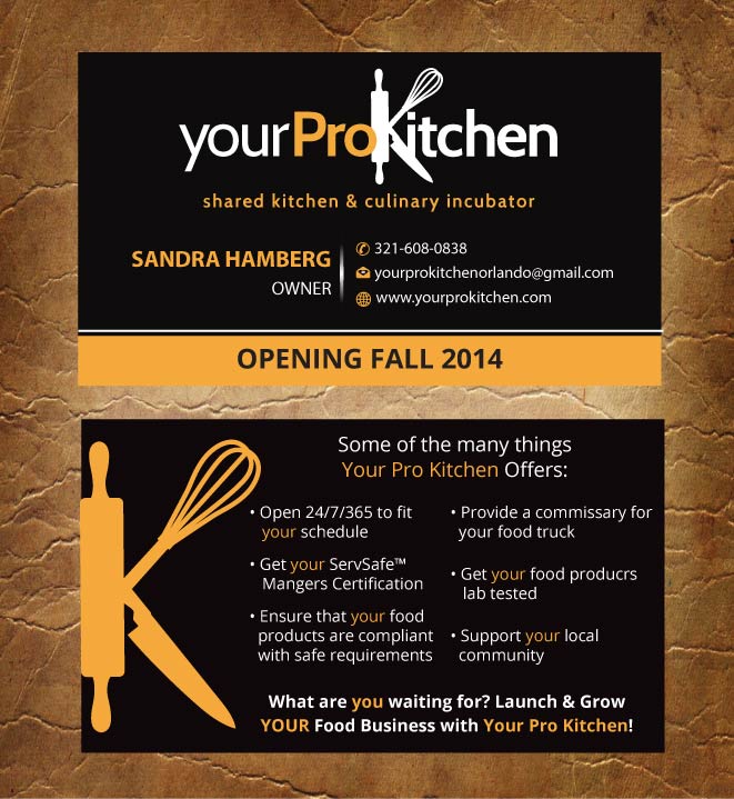 Design de Carte de Visite par Sandy1155 pour Your Pro Kitchen Orlando | Design #3884905