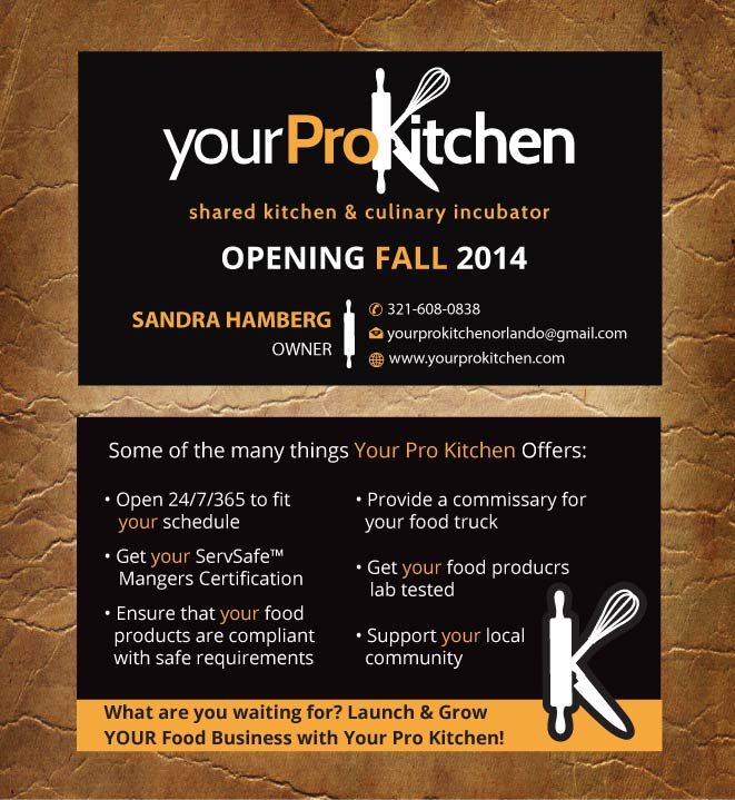 Diseño de Tarjeta de Presentación por Sandy1155 para Your Pro Kitchen Orlando | Diseño: #3884911