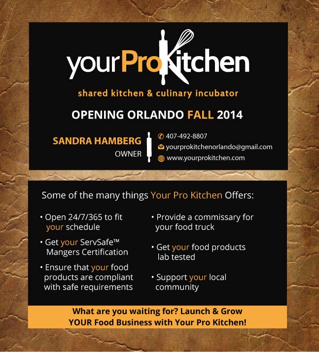 Business Card Design by Sandy1155 for Your Pro Kitchen Orlando | Design #3943287