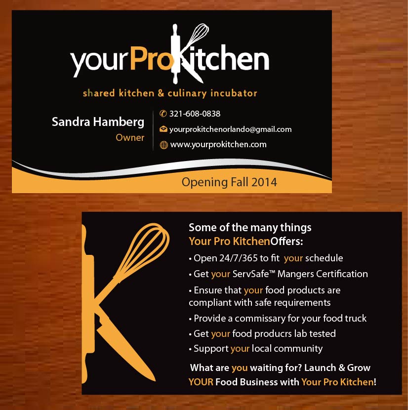 Business Card Design by Joy16589 for Your Pro Kitchen Orlando | Design #3887597
