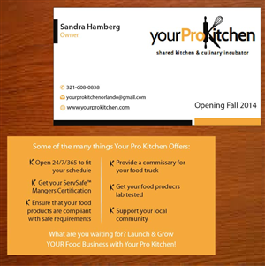 Business Card Design by Joy16589 for Your Pro Kitchen Orlando | Design: #3887614