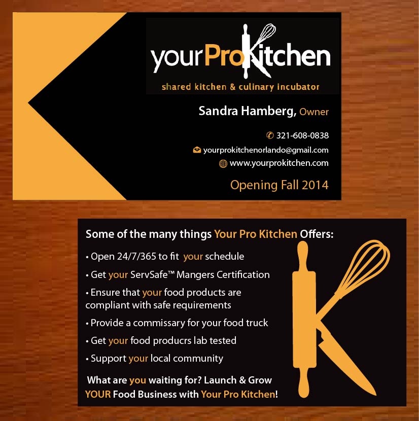Business Card Design by Joy16589 for Your Pro Kitchen Orlando | Design #3887616