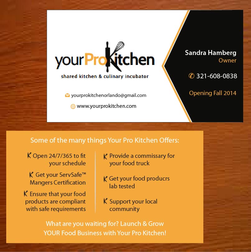 Business Card Design by Joy16589 for Your Pro Kitchen Orlando | Design #3887618