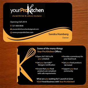 Business Card Design by Joy16589 for Your Pro Kitchen Orlando | Design: #3887623