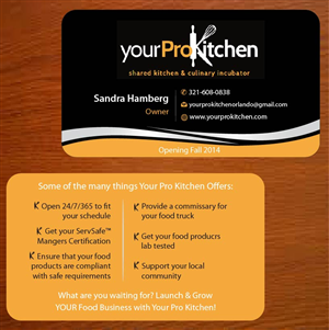 Business Card Design by Joy16589 for Your Pro Kitchen Orlando | Design: #3887626