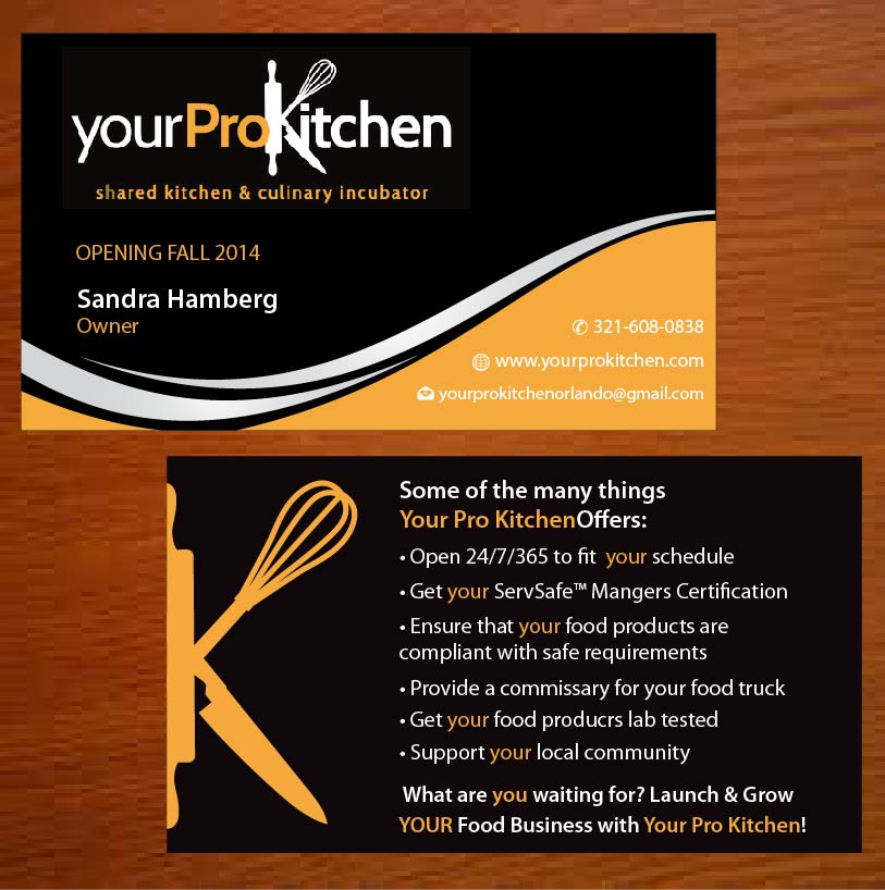 Business Card Design by Joy16589 for Your Pro Kitchen Orlando | Design #3887644