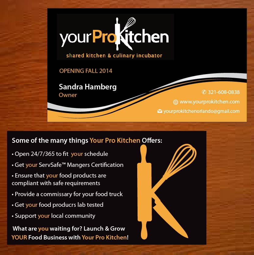 Business Card Design by Joy16589 for Your Pro Kitchen Orlando | Design #3887647