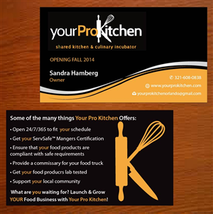 Business Card Design by Joy16589 for Your Pro Kitchen Orlando | Design: #3887648
